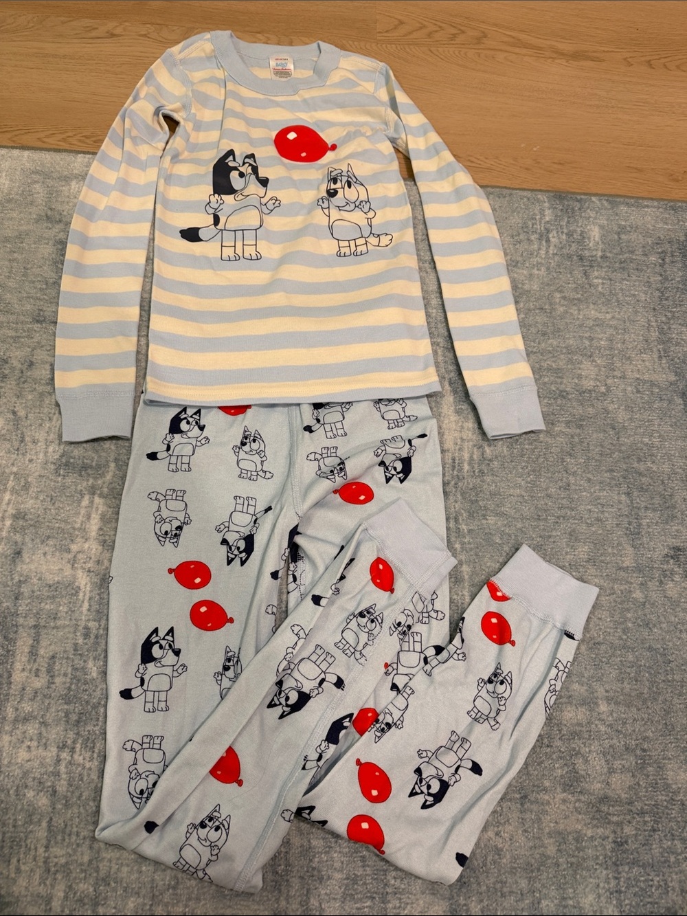 Brand new without tags Bluey Hanna Andersson long John pajamas set size 8